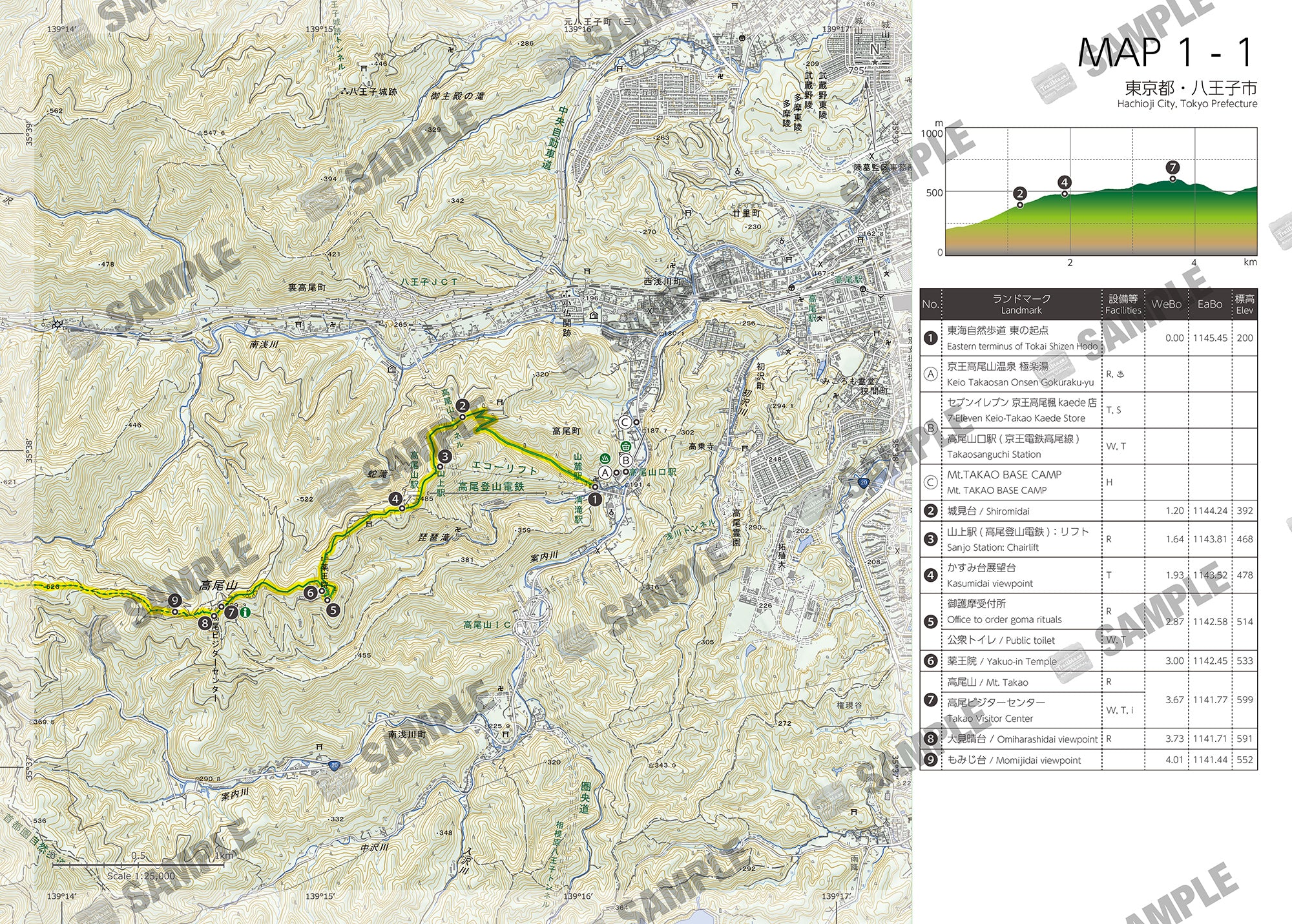 東海自然歩道 HIKING MAP BOOK 01